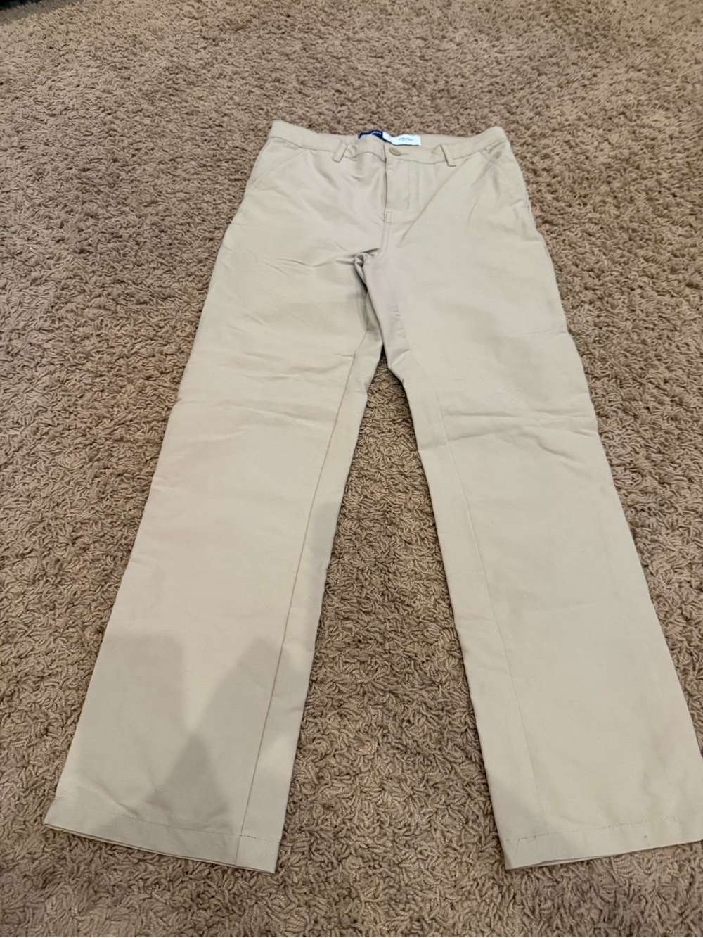 Tan dry fit straight fit pants